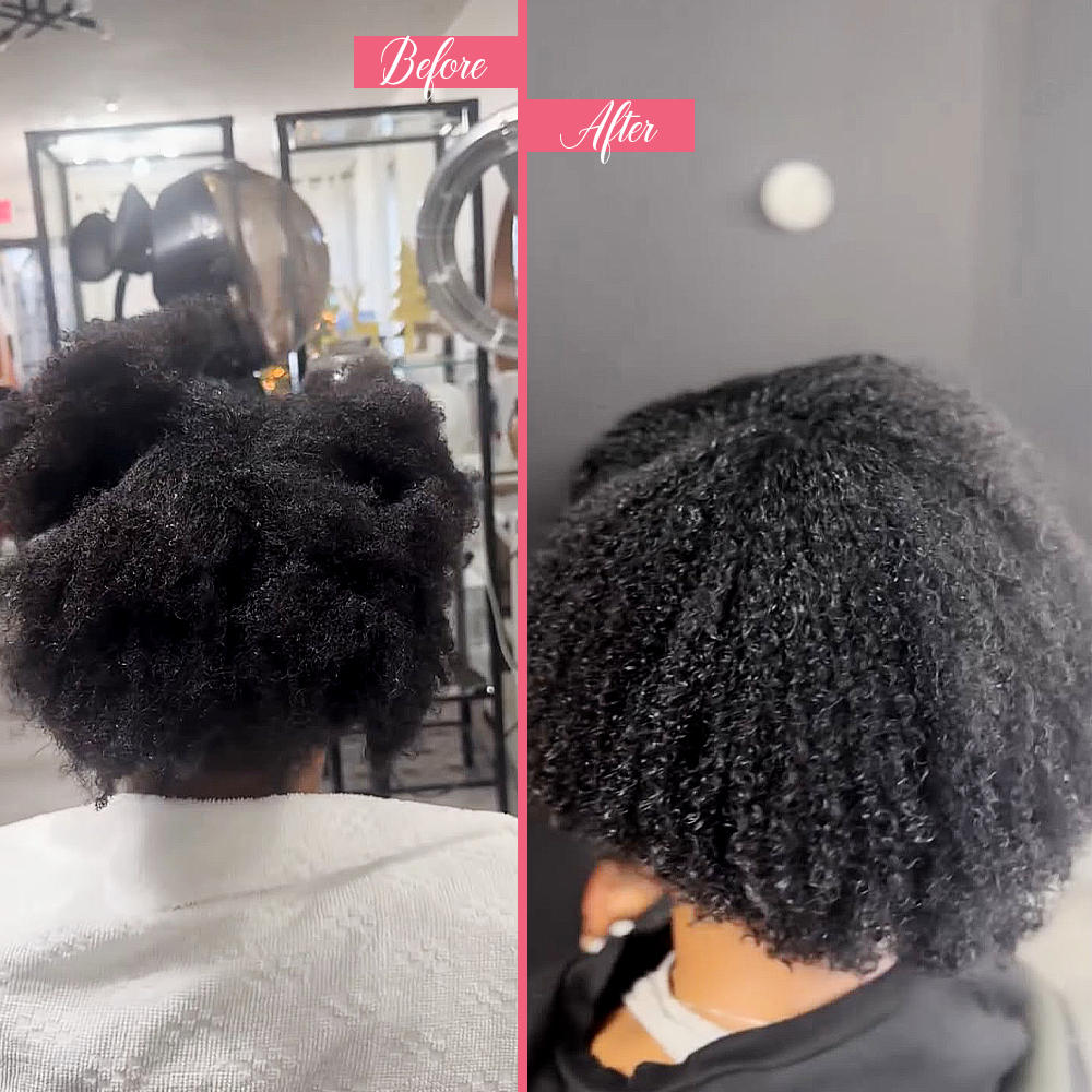 before after curls